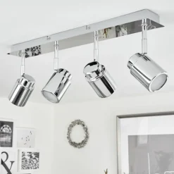 Plafonnier Douarnenez Chrome, 4 lumières