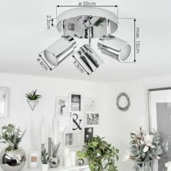 Plafonnier Douarnenez Chrome, 3 lumières