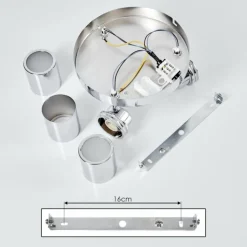 Plafonnier Douarnenez Chrome, 3 lumières