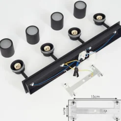 Plafonnier Douarnenez Noir, 4 lumières