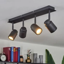 Plafonnier Douarnenez Noir, 4 lumières