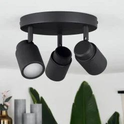 Plafonnier Douarnenez Noir, 3 lumières