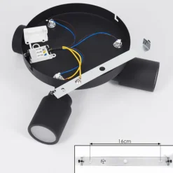 Plafonnier Douarnenez Noir, 3 lumières