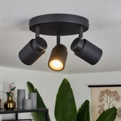 Plafonnier Douarnenez Noir, 3 lumières