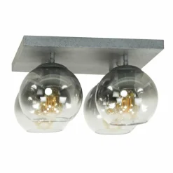 Plafonnier Eidanger Anthracite, 4 lumières