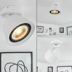 Plafonnier Especiosa Blanc, 1 lumière