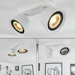 Plafonnier Especiosa Blanc, 2 lumières