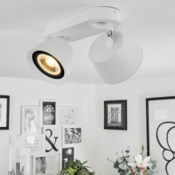 Plafonnier Especiosa Blanc, 2 lumières