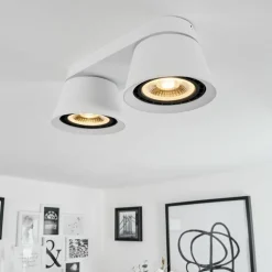 Plafonnier Especiosa Blanc, 2 lumières