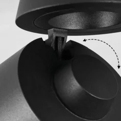 Plafonnier Especiosa Noir, 1 lumière