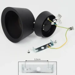 Plafonnier Especiosa Noir, 1 lumière