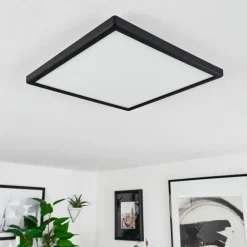 Plafonnier Folgares LED Noir, 1 lumière