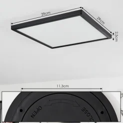Plafonnier Folgares LED Noir, 1 lumière