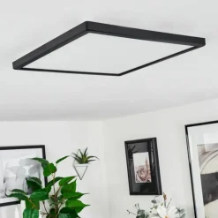 Plafonnier Folgares LED Noir, 1 lumière