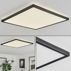 Plafonnier Folgares LED Noir, 1 lumière