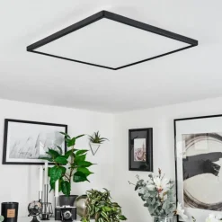 Plafonnier Folgares LED Noir, 1 lumière