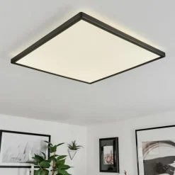 Plafonnier Folgares LED Noir, 1 lumière