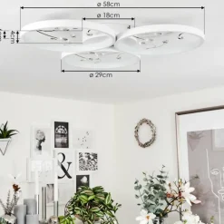 Plafonnier Fombillou LED Blanc, 1 lumière