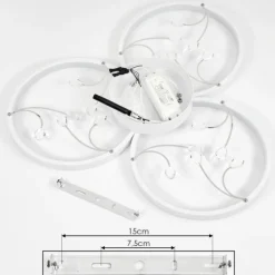 Plafonnier Fombillou LED Blanc, 1 lumière