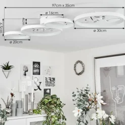 Plafonnier Fombillou LED Blanc, 1 lumière