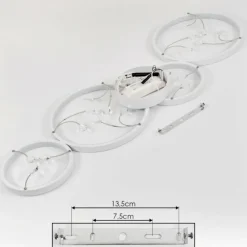 Plafonnier Fombillou LED Blanc, 1 lumière