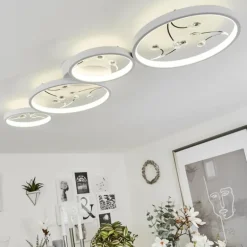 Plafonnier Fombillou LED Blanc, 1 lumière