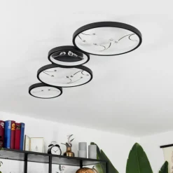 Plafonnier Fombillou LED Noir, 1 lumière