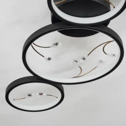 Plafonnier Fombillou LED Noir, 1 lumière