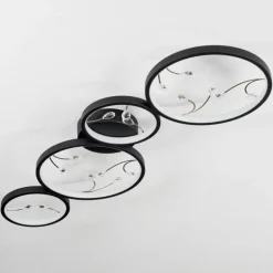 Plafonnier Fombillou LED Noir, 1 lumière