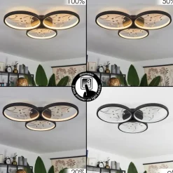 Plafonnier Fombillou LED Noir, 1 lumière