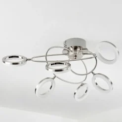 Plafonnier Frans LED Nickel mat, 1 lumière