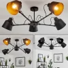 Plafonnier Gaudent Noir, 5 lumières