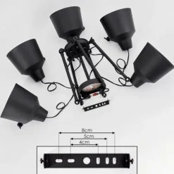 Plafonnier Gaudent Noir, 5 lumières