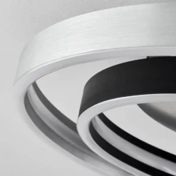 Plafonnier Golega LED Aluminium, Noir, 1 lumière