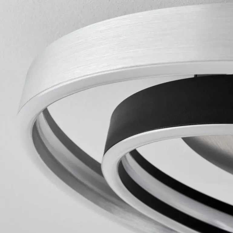 Plafonnier Golega LED Aluminium, Noir, 1 lumière