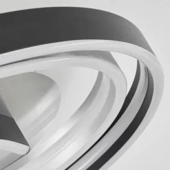 Plafonnier Golega LED Aluminium, Noir, 1 lumière