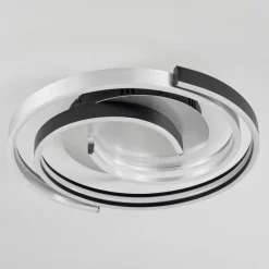 Plafonnier Golega LED Aluminium, Noir, 1 lumière