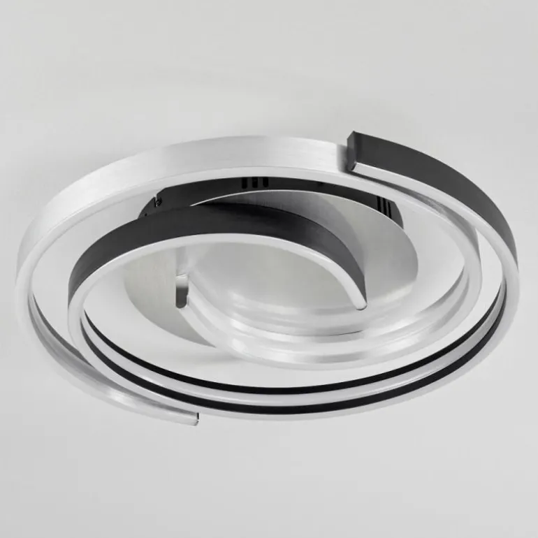 Plafonnier Golega LED Aluminium, Noir, 1 lumière