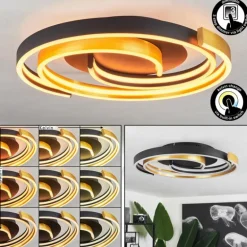 Plafonnier Golega LED Laiton, Noir, 1 lumière