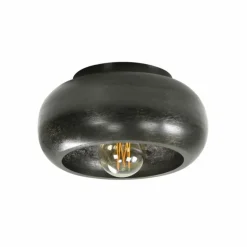 Plafonnier Gralhos Argent Oxydé, Noir, 1 lumière