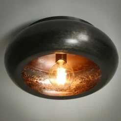 Plafonnier Gralhos Noir, 1 lumière