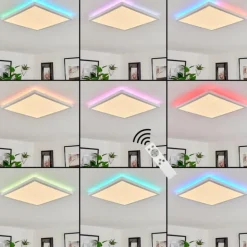 Plafonnier Hortinhas LED Blanc, 1 lumière, Télécommandes, Changeur de couleurs