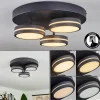 Plafonnier Huallilemu LED Noir, 3 lumières