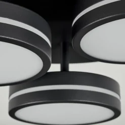 Plafonnier Huallilemu LED Noir, 3 lumières