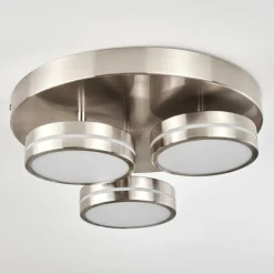 Plafonnier Huallilemu LED Nickel mat, 3 lumières