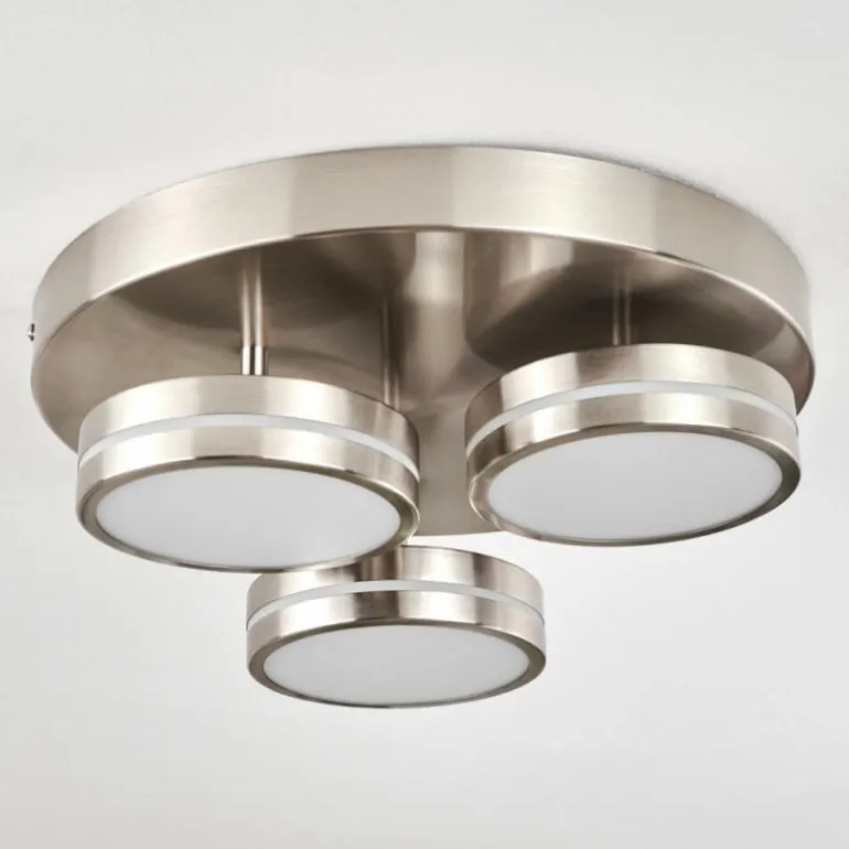 Plafonnier Huallilemu LED Nickel mat, 3 lumières