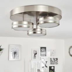 Plafonnier Huallilemu LED Nickel mat, 3 lumières