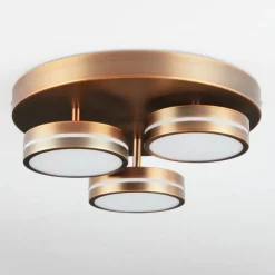 Plafonnier Huallilemu LED Vieux laiton, 3 lumières