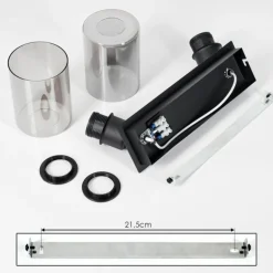 Plafonnier Hunouri Noir, 2 lumières