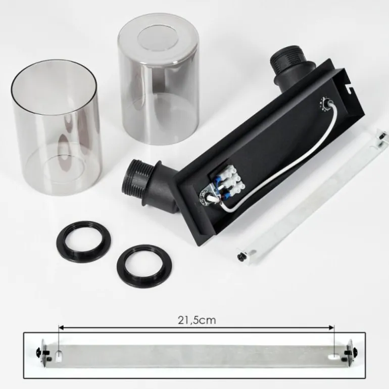 Plafonnier Hunouri Noir, 2 lumières